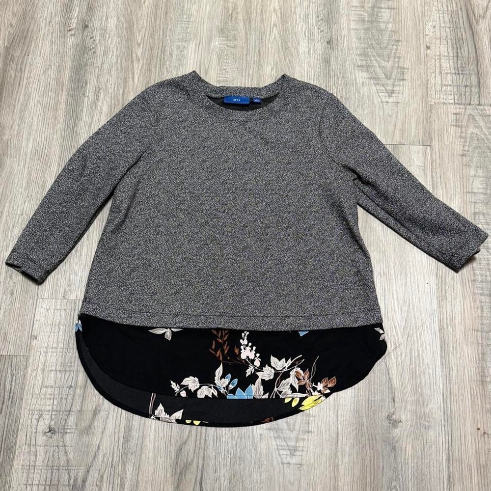 Apt. 9 Mixed Media Floral Hem Top, Women, Size S